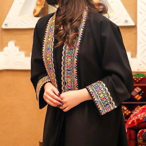 عبايه اسود تطريز عسيري جنوبي