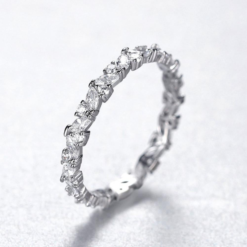 خاتم من الفضة الإسترلينية بتصميم ورق الماركيز (فضة استرليني 925)