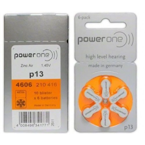 بطاريات PowerOne لسماعات الاذن P13