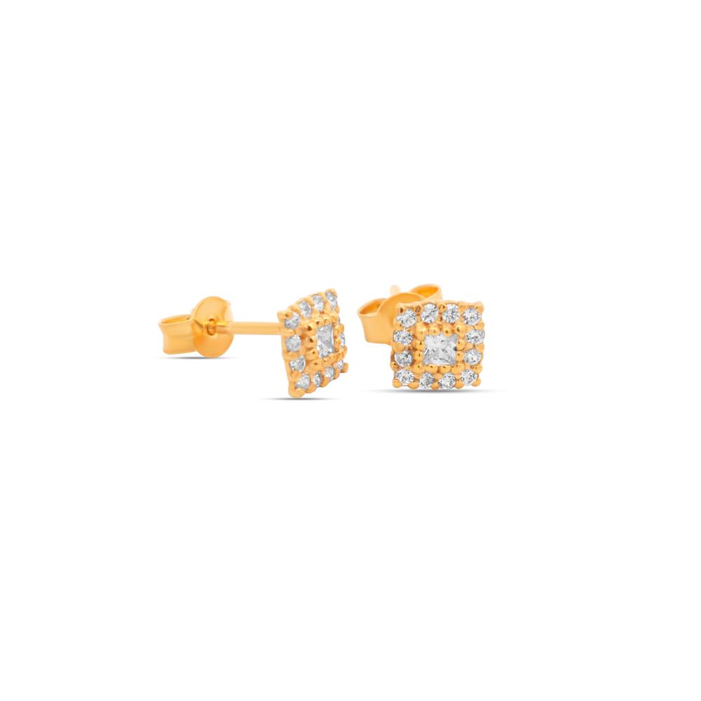 21 karat delicate gold earrings