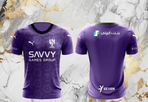طقم وتيشرت نادي الهلال البنفسجي لموسم 2025