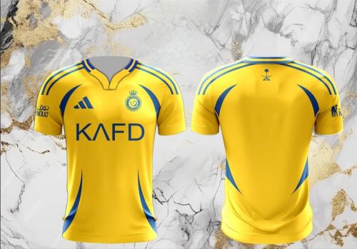 تيشيرت نادي النصر الاساسي الجديد 2025