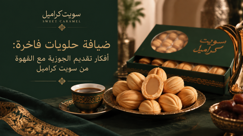 ضيافة حلويات فاخرة: أفكار تقديم الجوزية مع القهوة من سويت كراميل