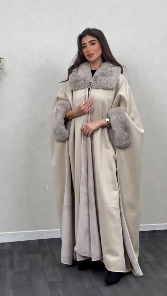 شال شتوي فاخر بفرو ناعم