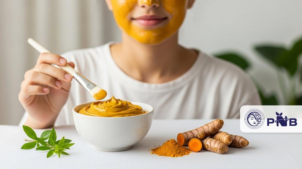 الكركم للعناية بالبشرة، منتج قناع الكركم من متجر نقاء الطبيعة بجدة