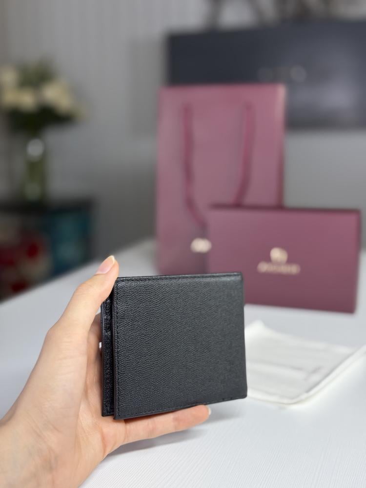 اجنر محفظة رجالية باللون الاسود مع حامل بطاقة SAFFIANO BILL AND CARD CASE
