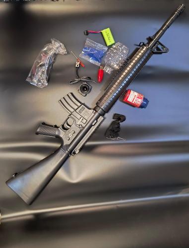 رشاش M16 خرز صلب ومائي اسود بطول 85 سم