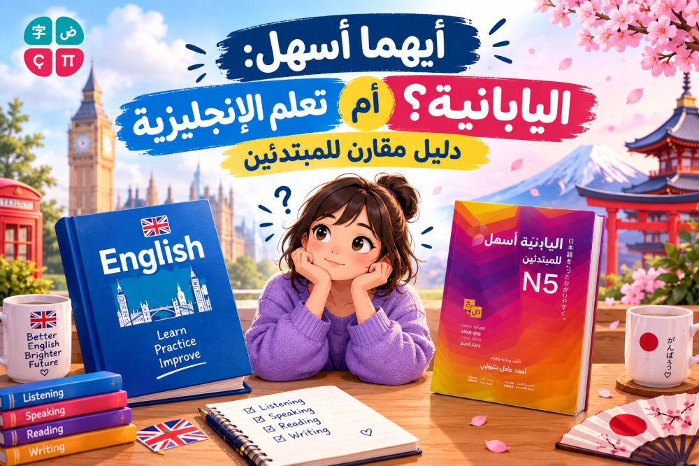 أيهما أسهل: تعلم الإنجليزية أم اليابانية؟ دليل مقارن للمبتدئين