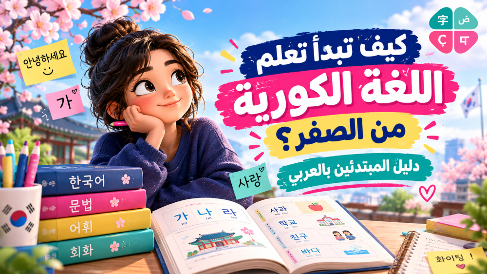 كيف تبدأ تعلم اللغة الكورية من الصفر؟ دليل المبتدئين بالعربي
