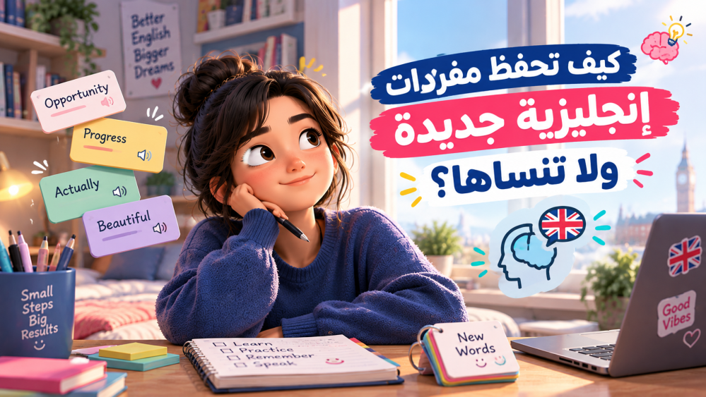 كيف تحفظ مفردات إنجليزية جديدة ولا تنساها؟