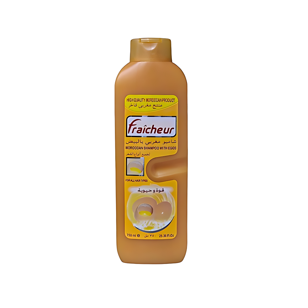 شامبو المغربي بالبيض قوة وحيوية لجميع انواع الشعر من فريشر 750 مل