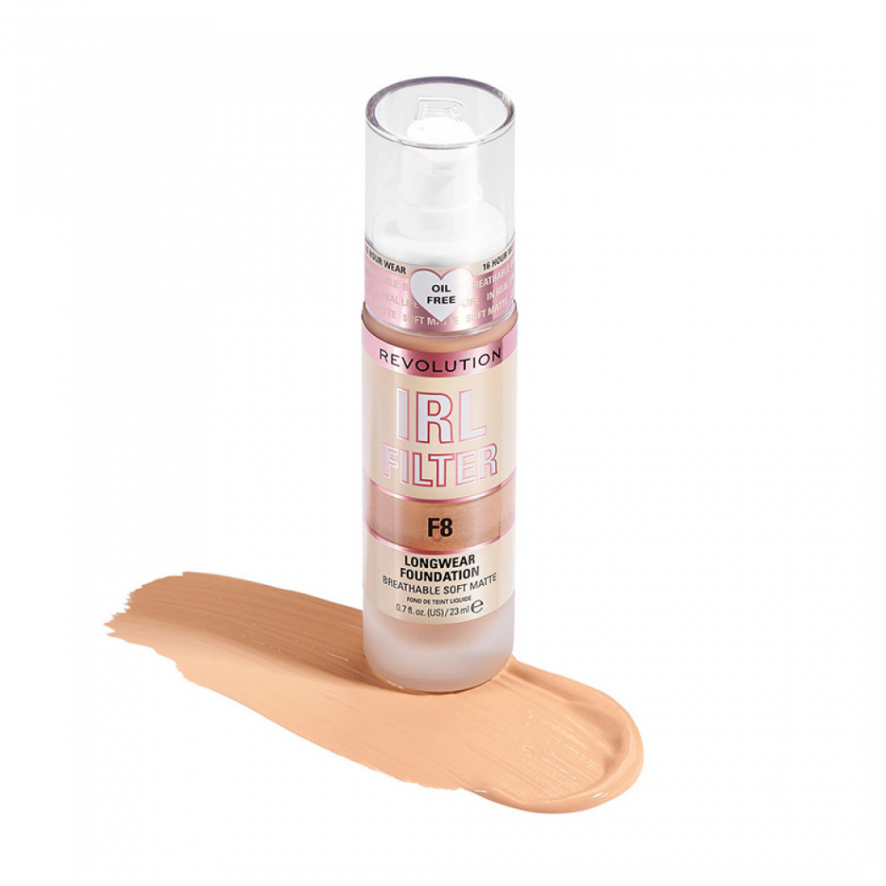 Revolution Long Lasting IRL Filter Foundation F8 Beige 23ml