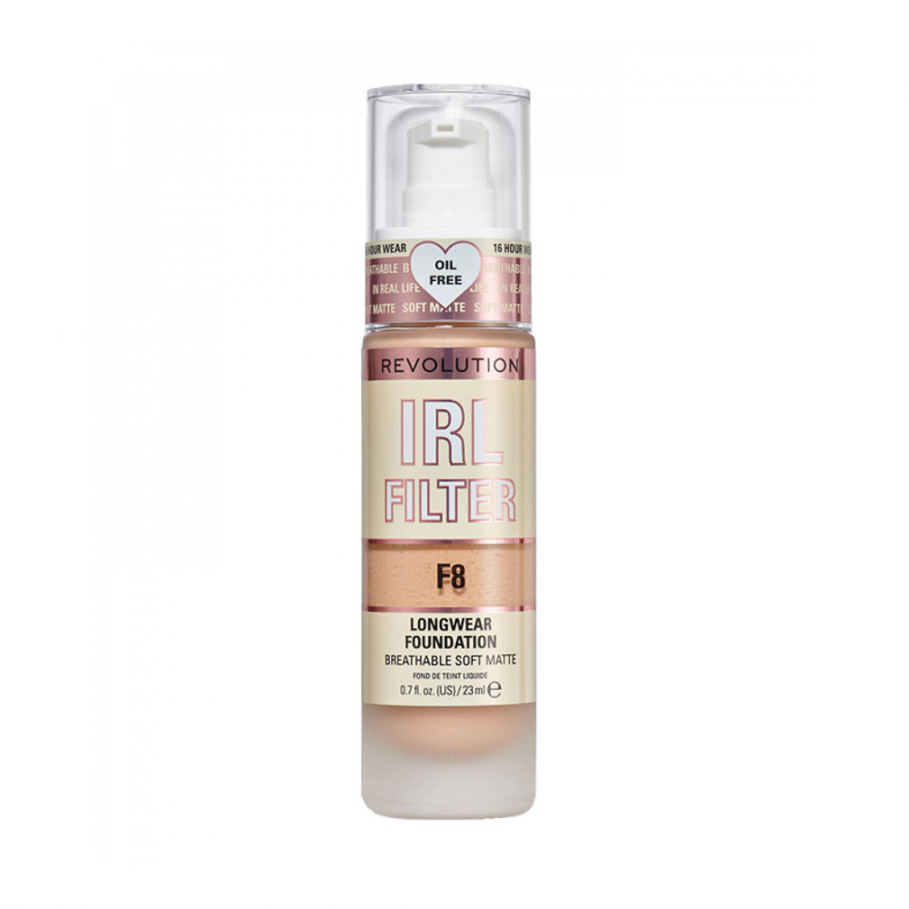 Revolution Long Lasting IRL Filter Foundation F8 Beige 23ml