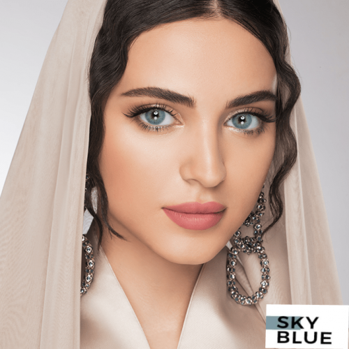 عدسات ملونة سكاي بلو من لنس مي