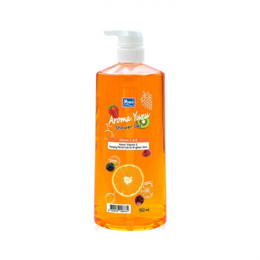 جل استحمام أروما يوزو من يوكو - 950 جم (مع ليفة الاستحمام)
