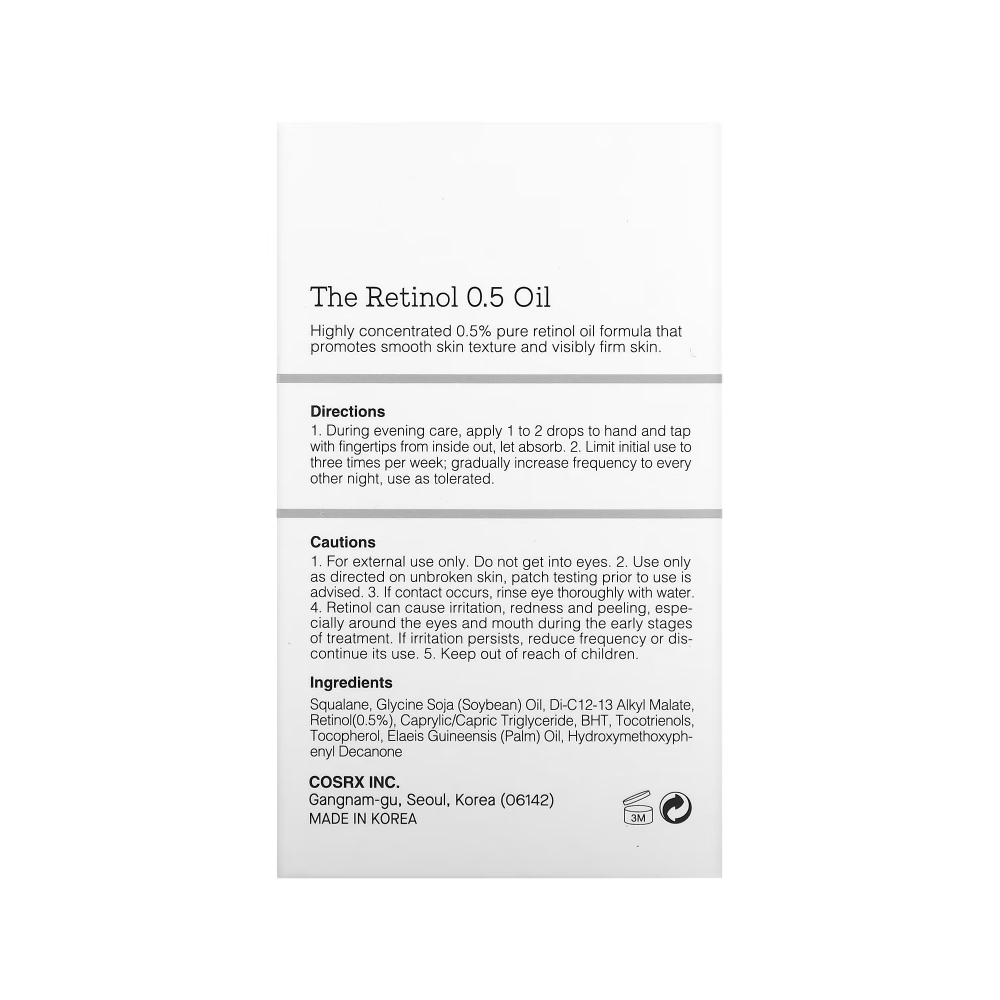 Cosrx Retinol Oil 0.5 - 20 ml