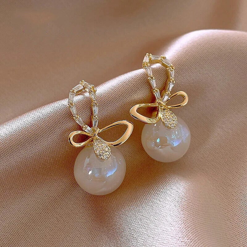 Butterfly shaped Pearl Earrings