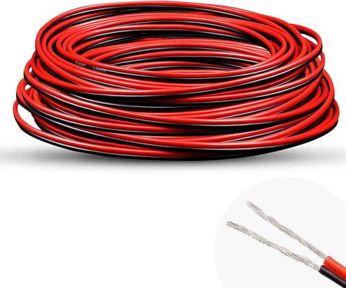 سلك ميكرفون احمر  واسود مزدوج 2 ملم