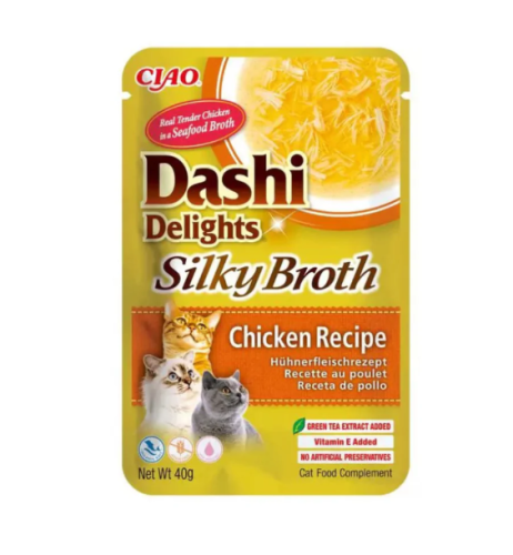 اينابا داشي ديلايتس طعام رطب للقطط بنكهة الدجاج المرق 40غ