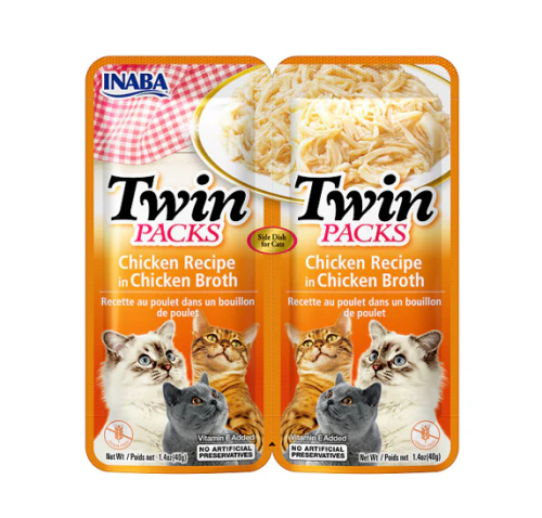 إينابا توين باك دجاج في مرق دجاج طعام رطب للقطط 2 × 40 جرام