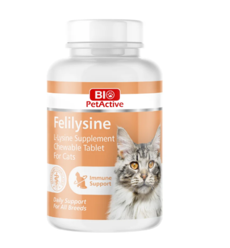 بايو بيت اكتيف فيليلايسين دعم يومي للمناعة والصحة التنفسية للقطط 90 قرص 45 جرام