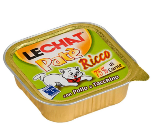 لي تشات طعام رطب للقطط دجاج وديك رومي 100g