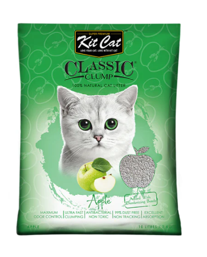 كت كات رمل كلاسيك للقطط برائحة التفاح 10 لتر