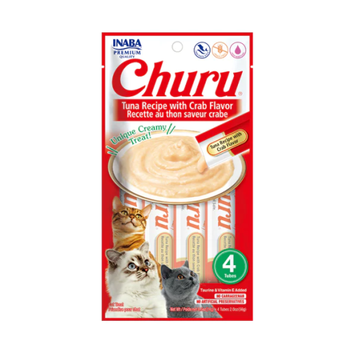 اينابا مكافئات للقطط تشورو تونا مع السلطعون 4*14غ