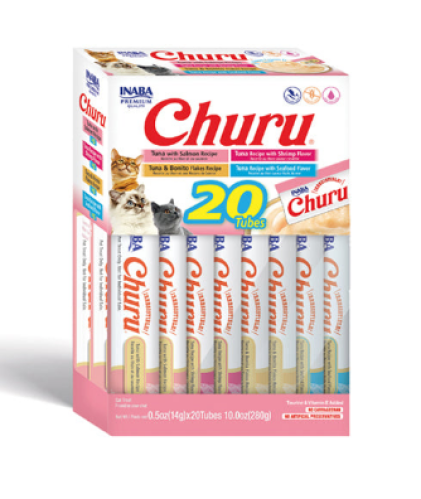 تشورو تشكيله من نكهات التونه مكافئات للقطط 20 مكافئه × 14 جرام