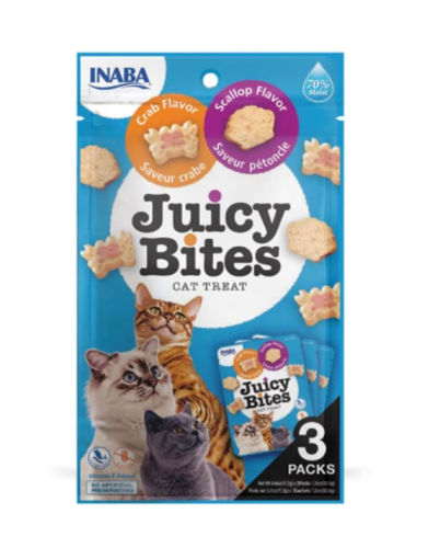 اينابا تشورو بايتس مكافآت رطبة للقطط بنكهة السلطعون و المحار 3 حبات