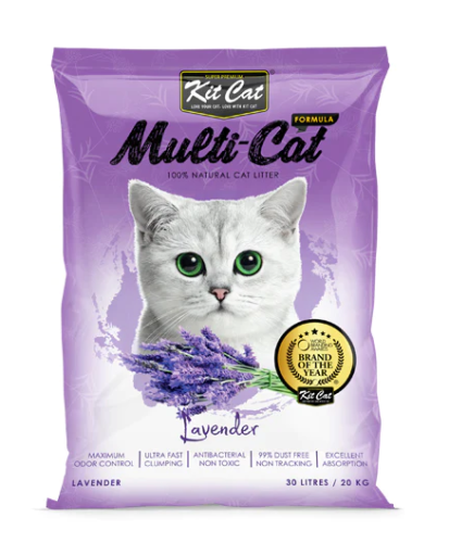 كت كات ملتي كات للقطط برائحة اللافندر 30 لتر