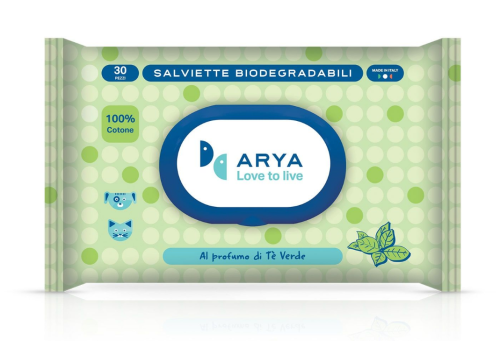 اريا مناديل رطبة برائحة الشاي الاخضر - 30 منديل