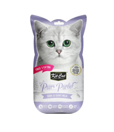 كت كات مكافأة للقطط بالتونا وحليب الماعز 5x15g