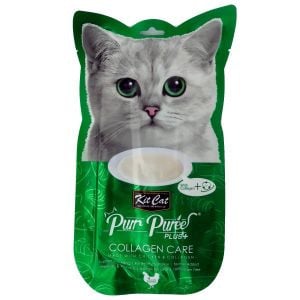 كت كات مكافأة للقطط دجاج وكولاجين 15غ×4