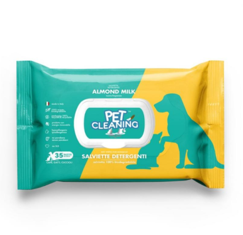 بيت كليننغ مناديل معطرة للكلاب والقطط برائحة حليب اللوز 35 منديل