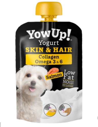 يو اب اظرف زبادي طبيعي غني بالاوميغا بالسلمون للكلاب 115غ
