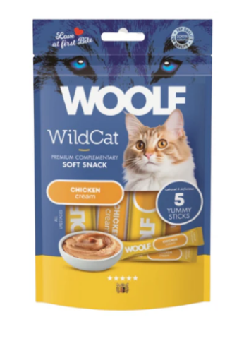 وولف وايلد كات مكافئة للقطط بالدجاج 5x14g
