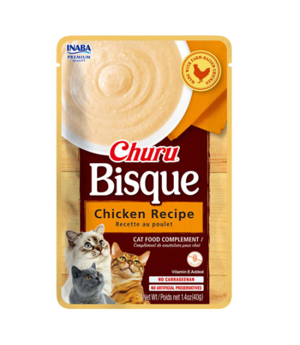 إينابا تشورو طعام رطب كريمه وصفة الدجاج للقطط 40 جرام