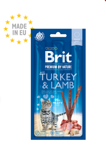 ريت بريميوم مكافأة قطط اعواد لحم الديك الرومي ولحم الضأن