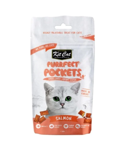 كت كات مكافآت للقطط مقرمشة محشوة بالكريمة بنكهة السالمون 60g