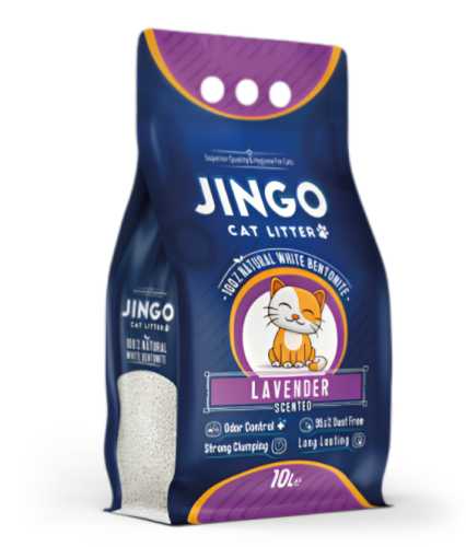 جينقو رمل للقطط برائحة اللافندر 20 لتر