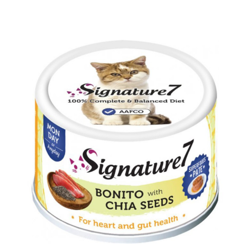 سقنتشر 7 طعام رطب للقطط دجاج بونيتو مع بذور الشيا 80g