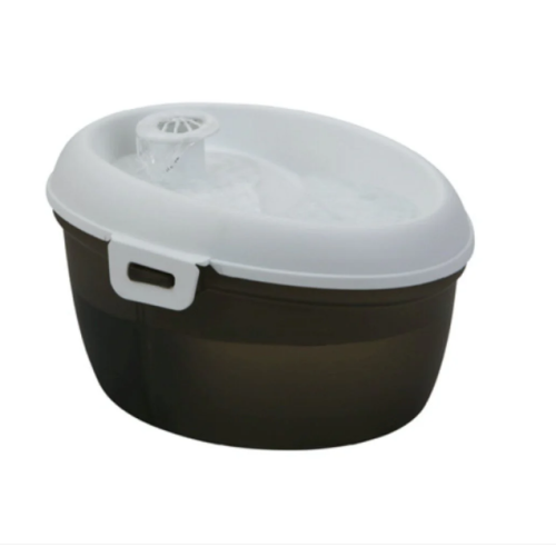 اتش تو او نافورة ماء كهربائية مع منتج العناية بالاسنان لون اسود ميني حجم 1.2 لتر