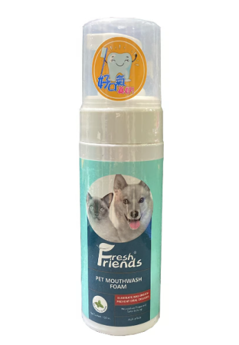 غسول للفم فريش فريندز - الشاي الاخضر وزيت النعناع للقطط و الكلاب 150مل