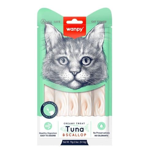 وانبي مكافأة كريمية للقطط بالتونة والاسكالوب 70g