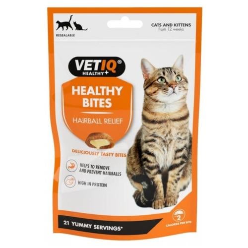 فيت اي كيو هيلثي بايتس مكملات صحية بنكهة الدجاج لعلاج كرة الشعر للقطط 65 جرام