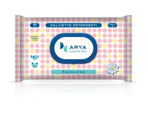 اريا مناديل رطبة برائحة التالك - 40 منديل