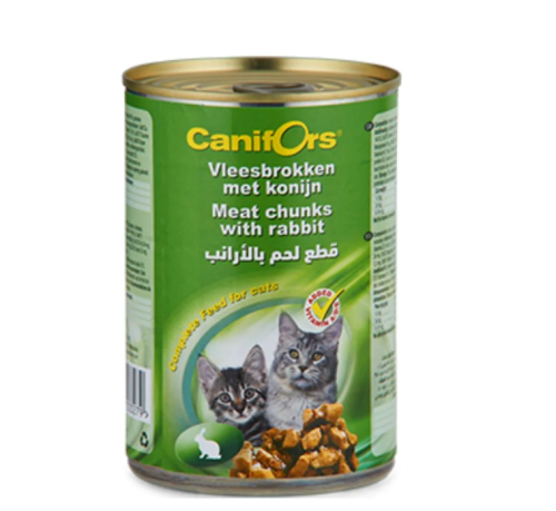 كانيفورس طعام رطب معلبات قطط لحم الأرنب 410g