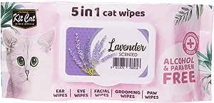 كت كات مناديل معطرة 5في1برائحة اللافندر 80 منديل