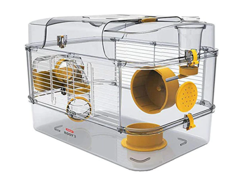 زولكس رودي دور واحد قفص حجم وسط لون اصفر للقوارض